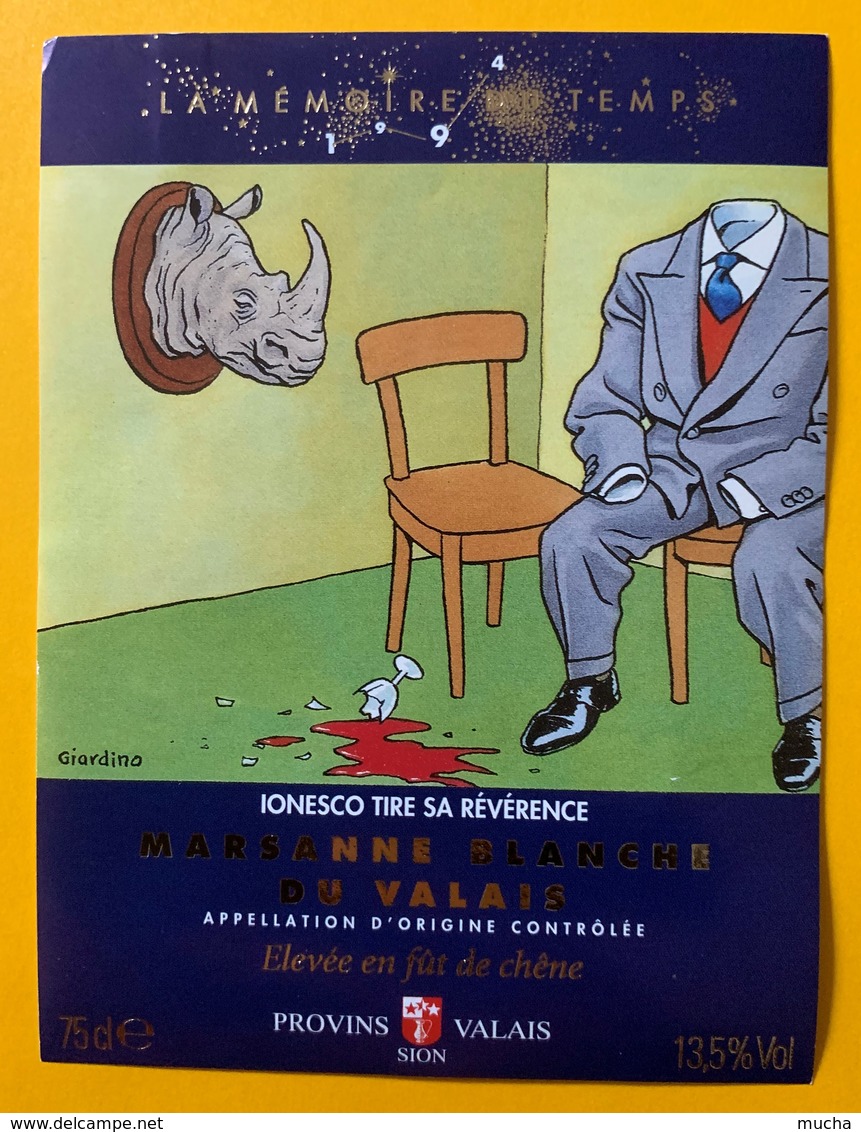 10495 - Ionesco Tire Sa Révérence De La Série La Mémoire Du Temps 1994 Marsanne Blanche Dessin Giardino - Kunst
