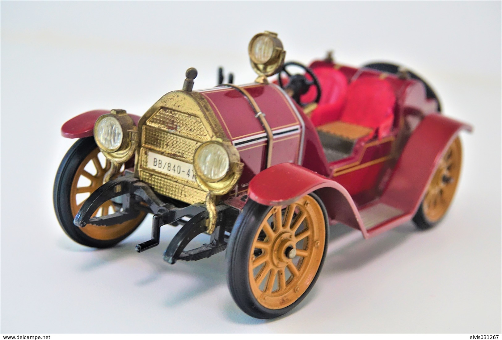Vintage TIN TOY CAR : Maker SCHUCO - Red 1036/1 - Mercer Typ 35j 1913 - 18cm - West Germany  - Friction - Collectors Et Insolites - Toutes Marques