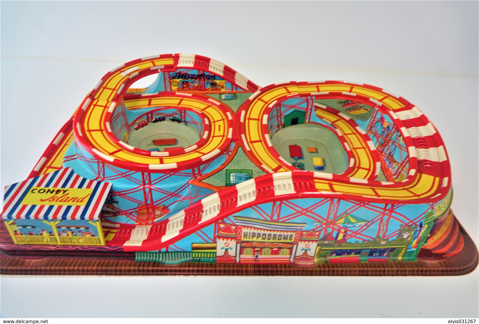 Vintage CONEY ISLAND THEME PARK TOY + original box : maker TECHNOFIX - No307 - WEST GERMANY - 1960's - Wind Up ***