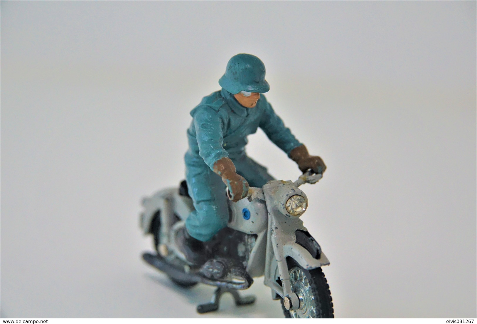 Britains Ltd, Deetail : GERMAN BMW RARE GRAY WEHRMACHT Motorcycle , Made In England, *** - Britains