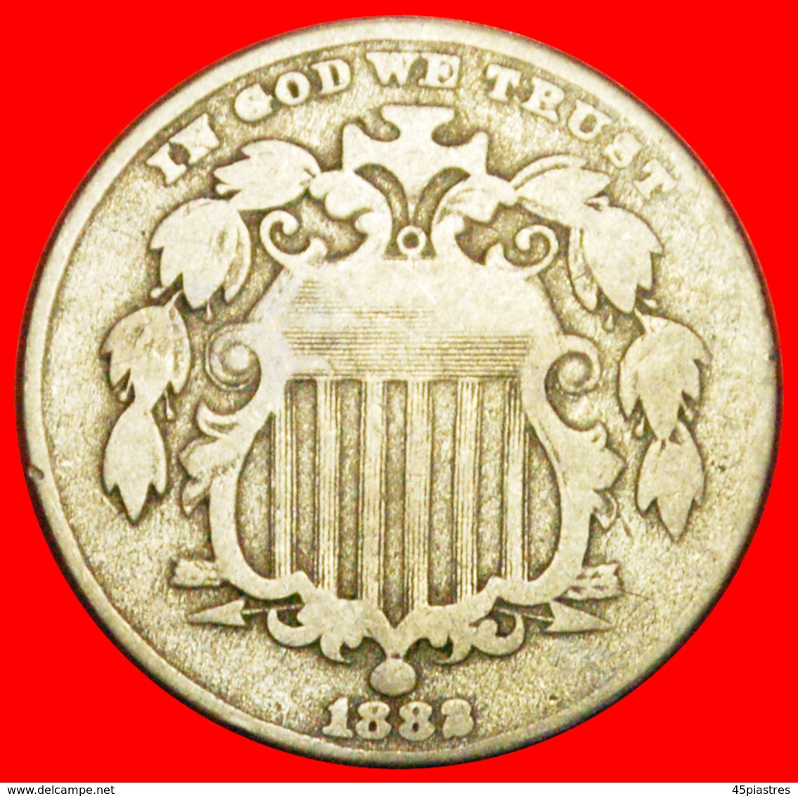 √ NOT WITH RAYS (1866-1883): USA ★ 5 CENTS 1882 SHIELD! LOW START ★ NO RESERVE! - 1866-83: Shield