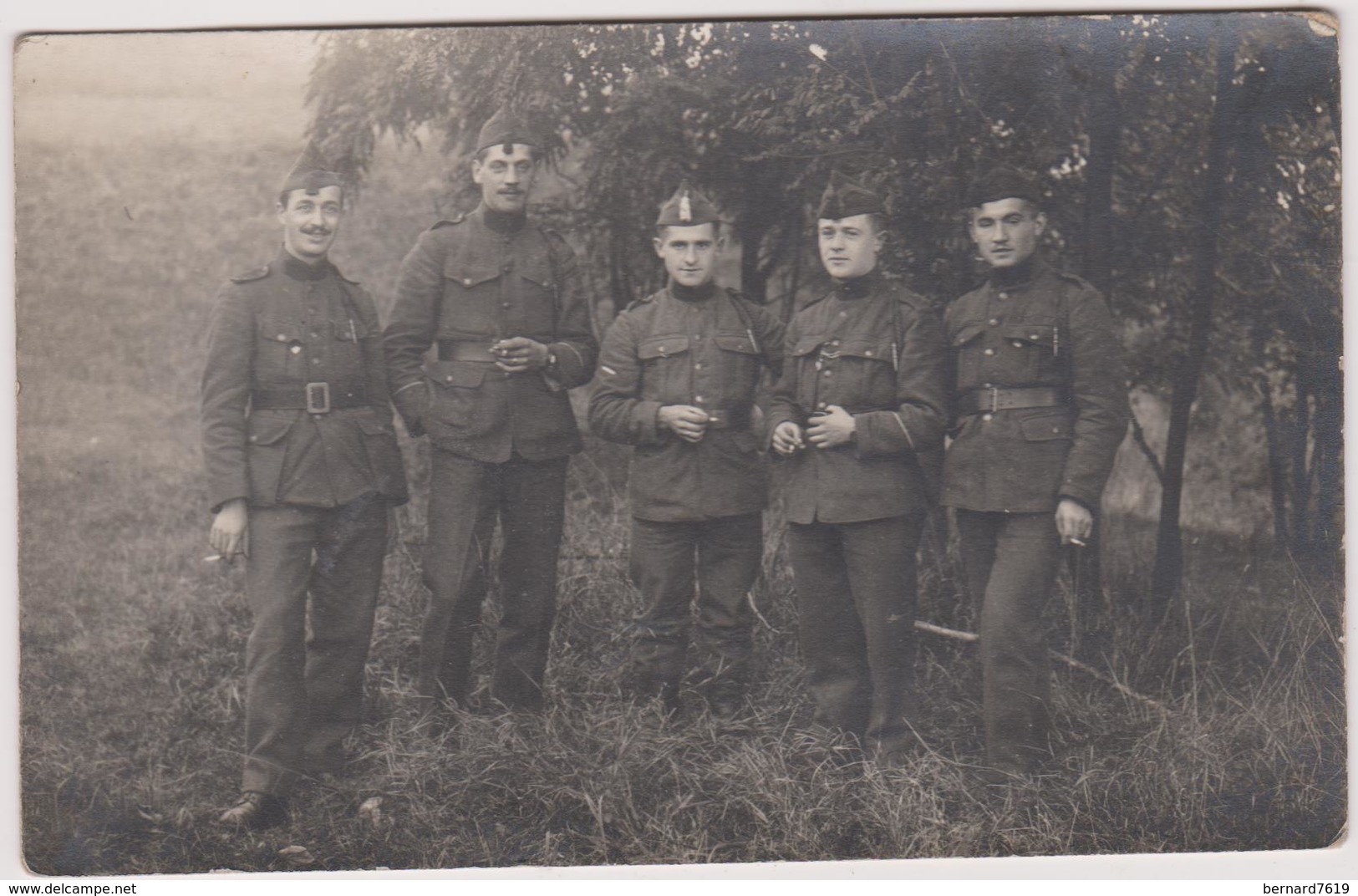 Allemagne Fort Blucher Carte Photo Militaires 1919 - Wesel