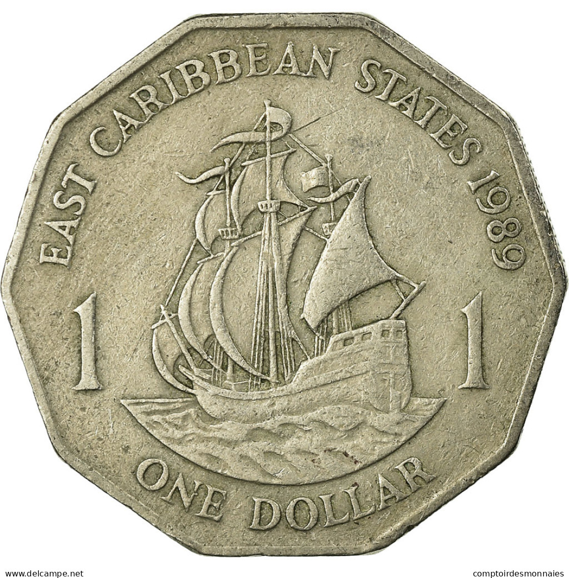 Monnaie, Etats Des Caraibes Orientales, Elizabeth II, Dollar, 1989, TTB - Caraibi Britannici (Territori)