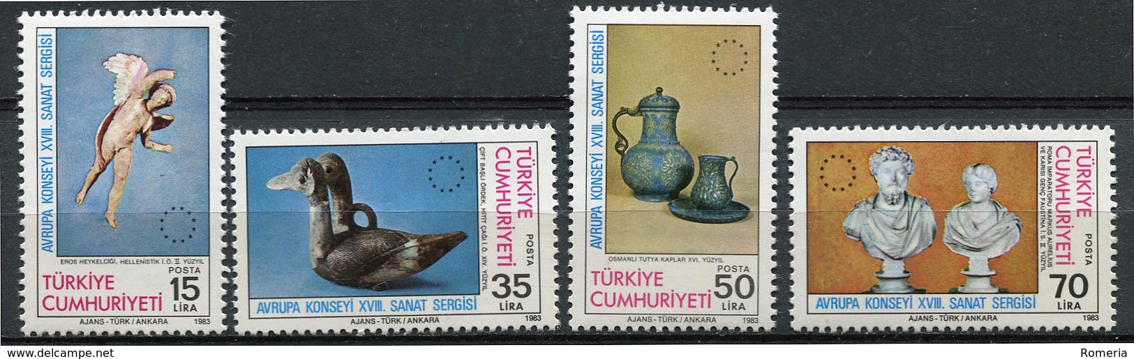 Turquie - 1983 - Yt 2394/2397 - Expositon D'Art Du Conseil De L'Europe - ** - Ungebraucht