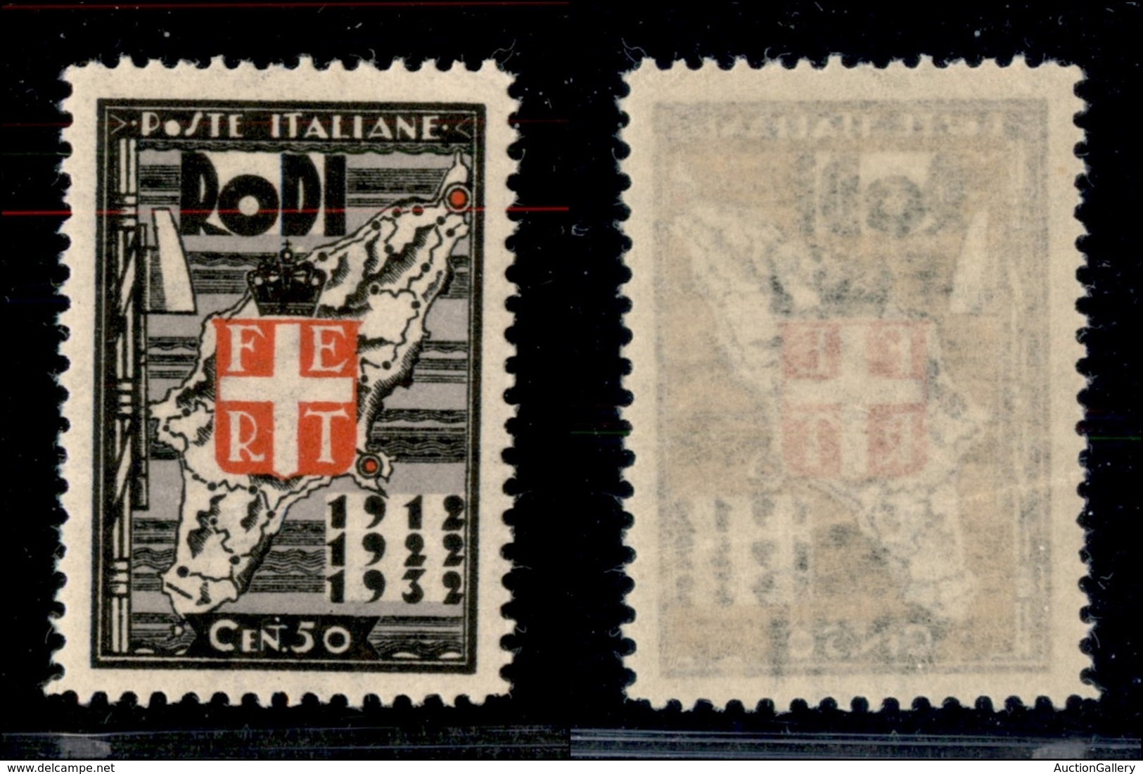 COLONIE - Egeo - 1932 - 50 Cent Ventennale (70) - Gomma Originale - Autres & Non Classés