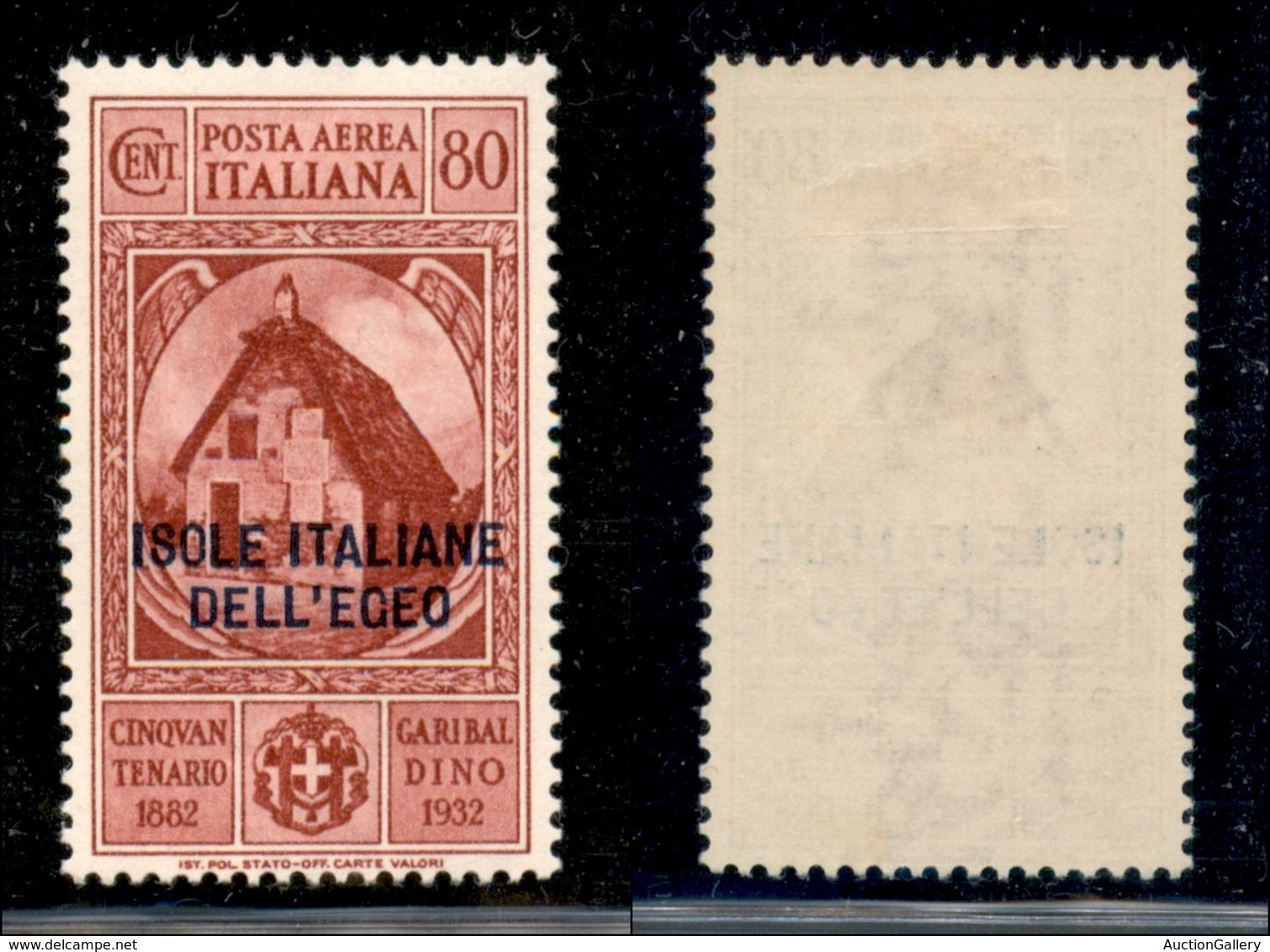 COLONIE - Egeo - 1932 - 80 Cent Garibaldi (15) - Gomma Originale (110) - Autres & Non Classés