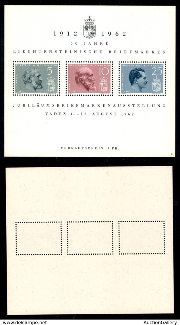 LIECHTENSTEIN - 1962 - Foglietto 50 Anni Francobolli (Block 6) - Gomma Integra - Altri & Non Classificati