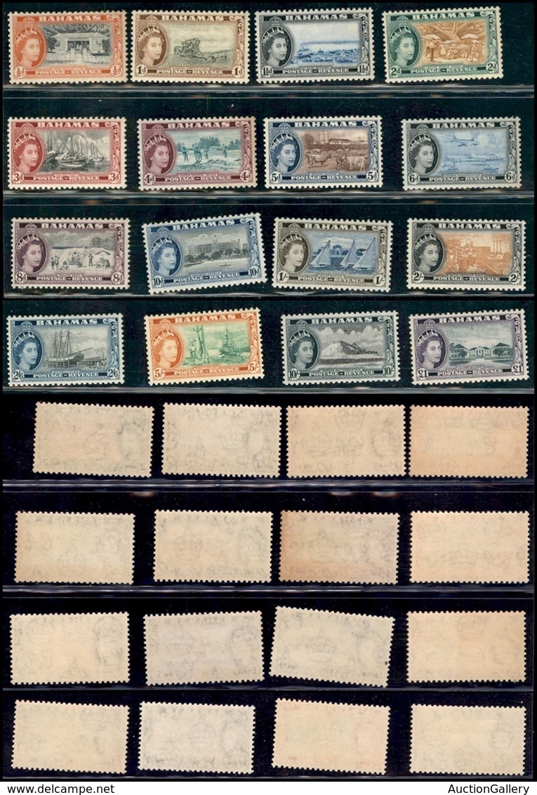 BAHAMAS - 1954 - QE II Paesaggi (163/178) - Serie Completa - Gomma Integra (100) - Autres & Non Classés