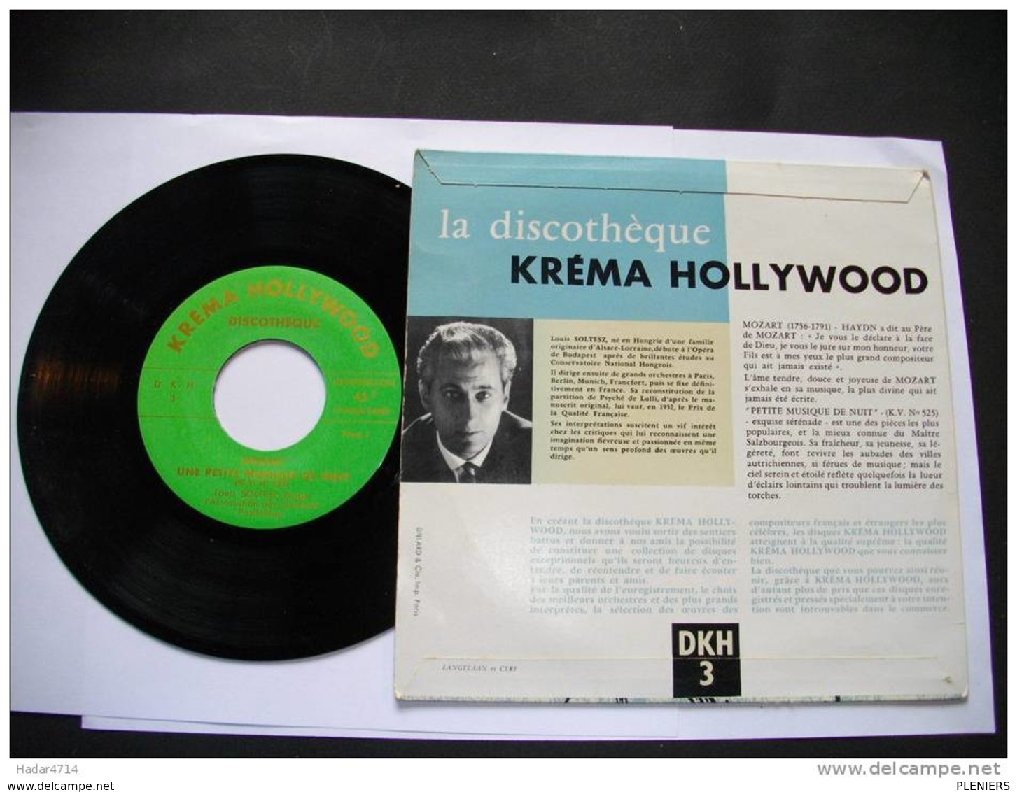 LOUIS SOLTESZ Dirige MOZART / UNE PETITE MUSIQUE DE NUIT/DISCOTHEQUE KREMA-HOLLYWOOD - Classique