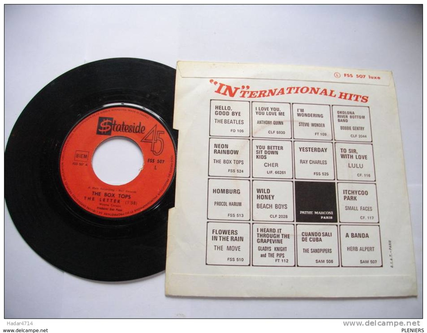 THE LETTER / THE BOX TOPS / HAPPY TIMES / STATESIDE FSS 507 LUXE / 45 TOURS - Música Del Mundo