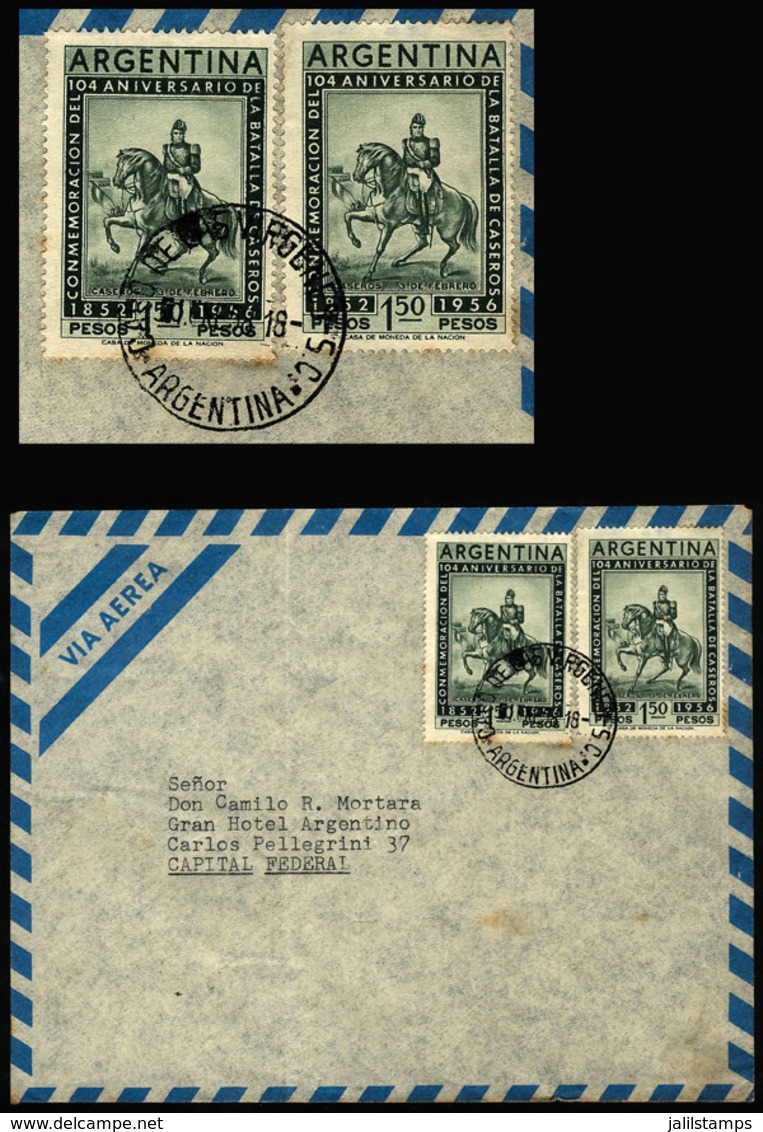 ARGENTINA: Airmail Cover Sent From "CABO DE LAS VIRGENES" (Santa Cruz) To Buenos Aires In JA/1958, VF Quality" - Covers & Documents