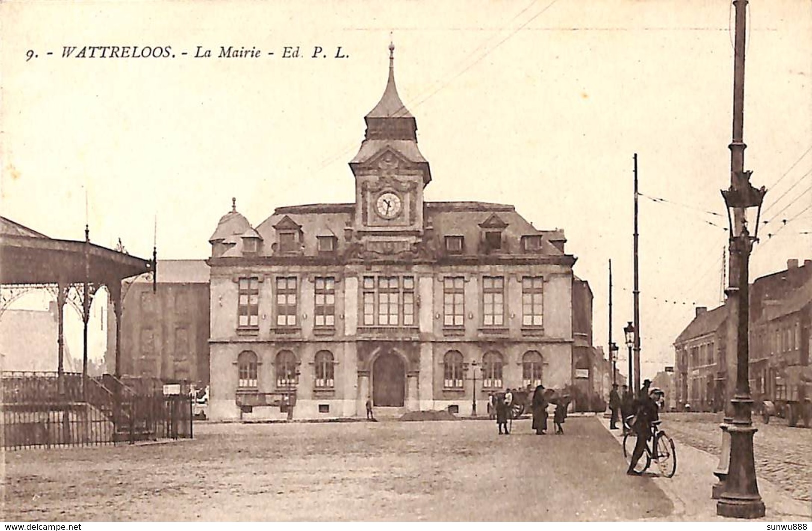 59 - Wattreloos - La Mairie (Ed. P L, Animée, Kiosque) - Wattrelos