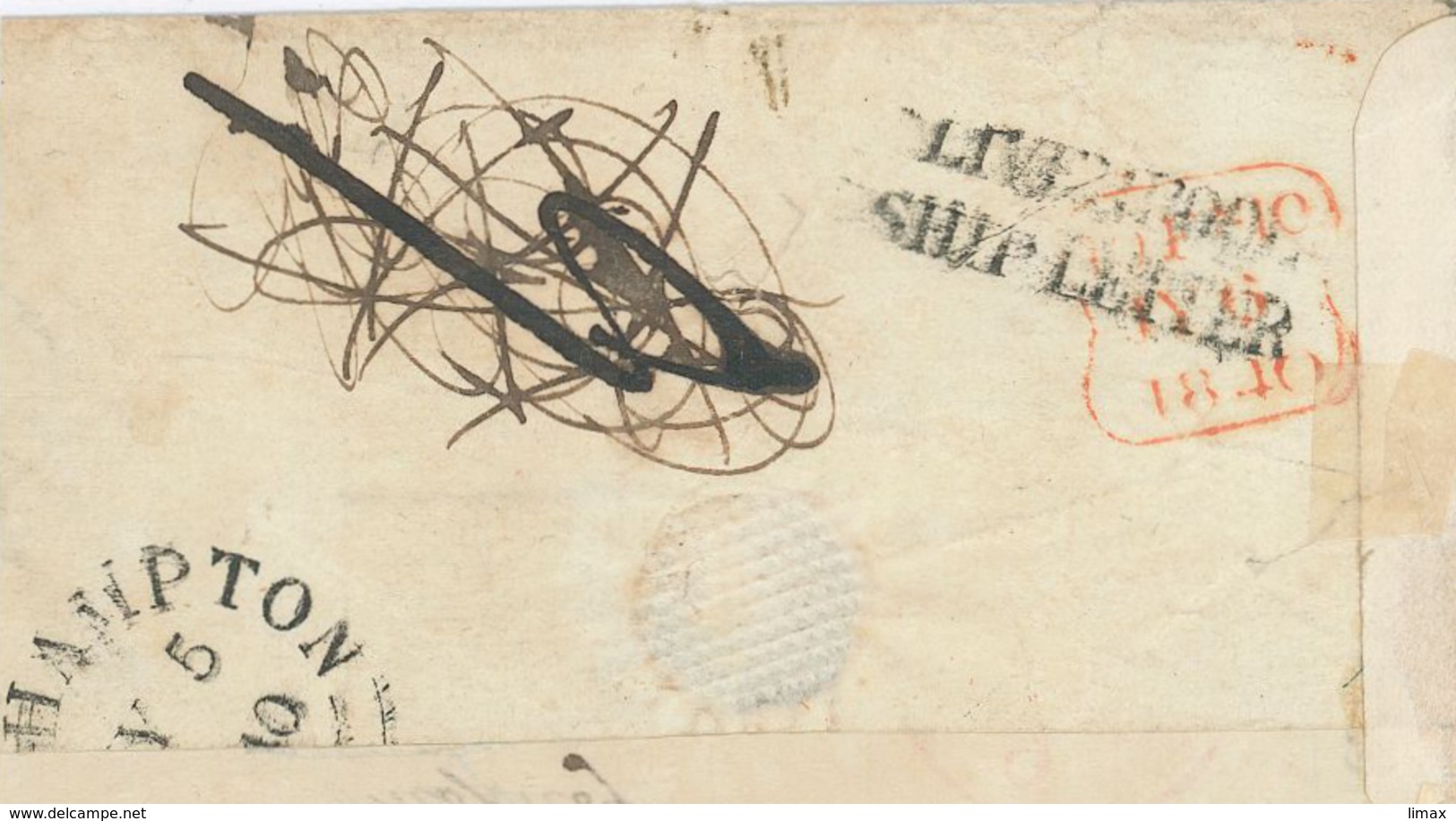 1840 New York Nach Northhampton - Ship Letter - …-1845 Prefilatelia