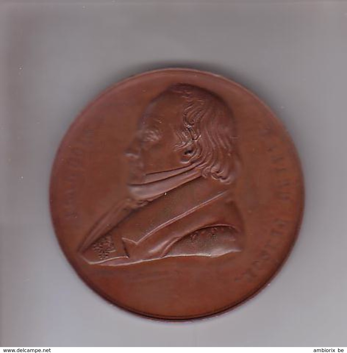 François Gérard Pirson - Médaille De Reconnaissance De La Ville De Dinant - 1848 - Profesionales / De Sociedad