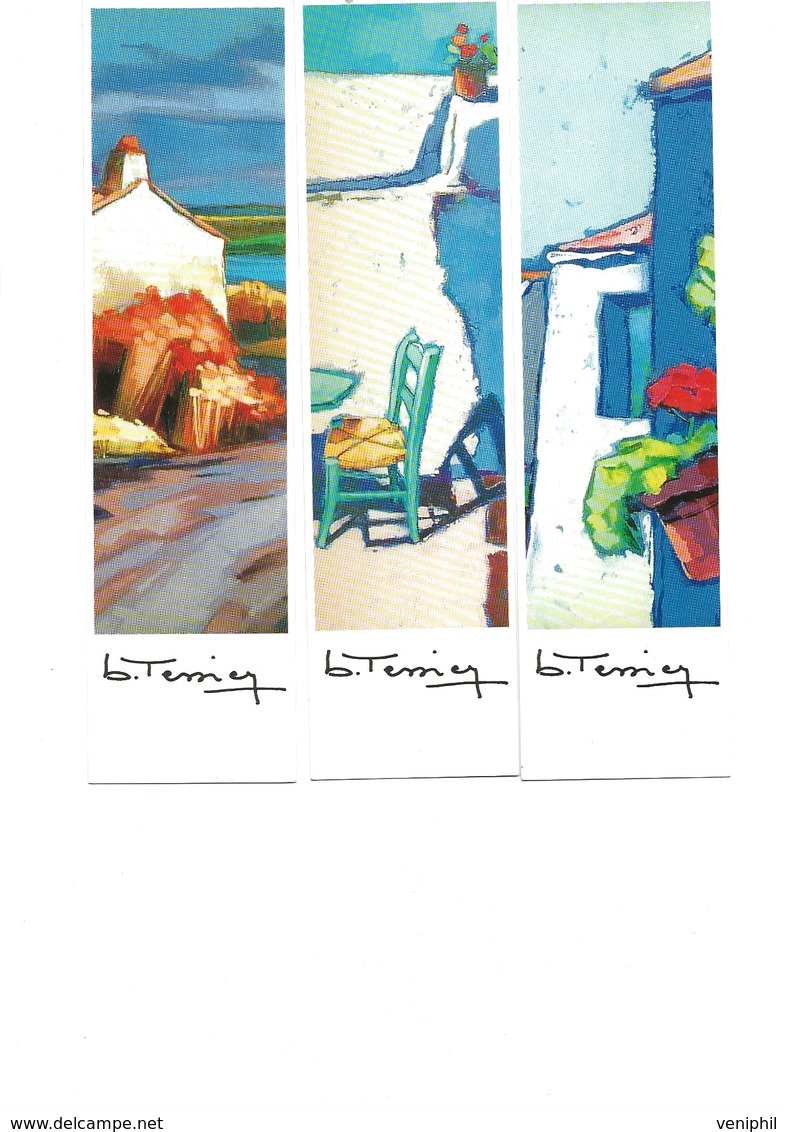 3 MARQUE-P AGES -ARTISTE PEINTRE VENDEEN BERNARD TEISSIER-ST GILLES CROIX DE VIE - Bookmarks