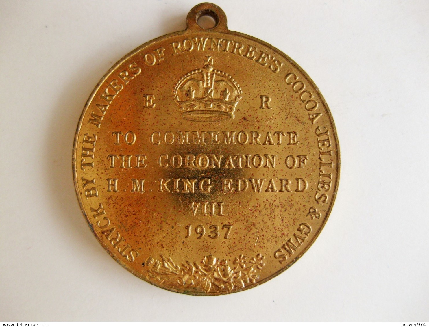 Medaille Edward VIII To Commemorate The Coronation 1937 - Royaux/De Noblesse