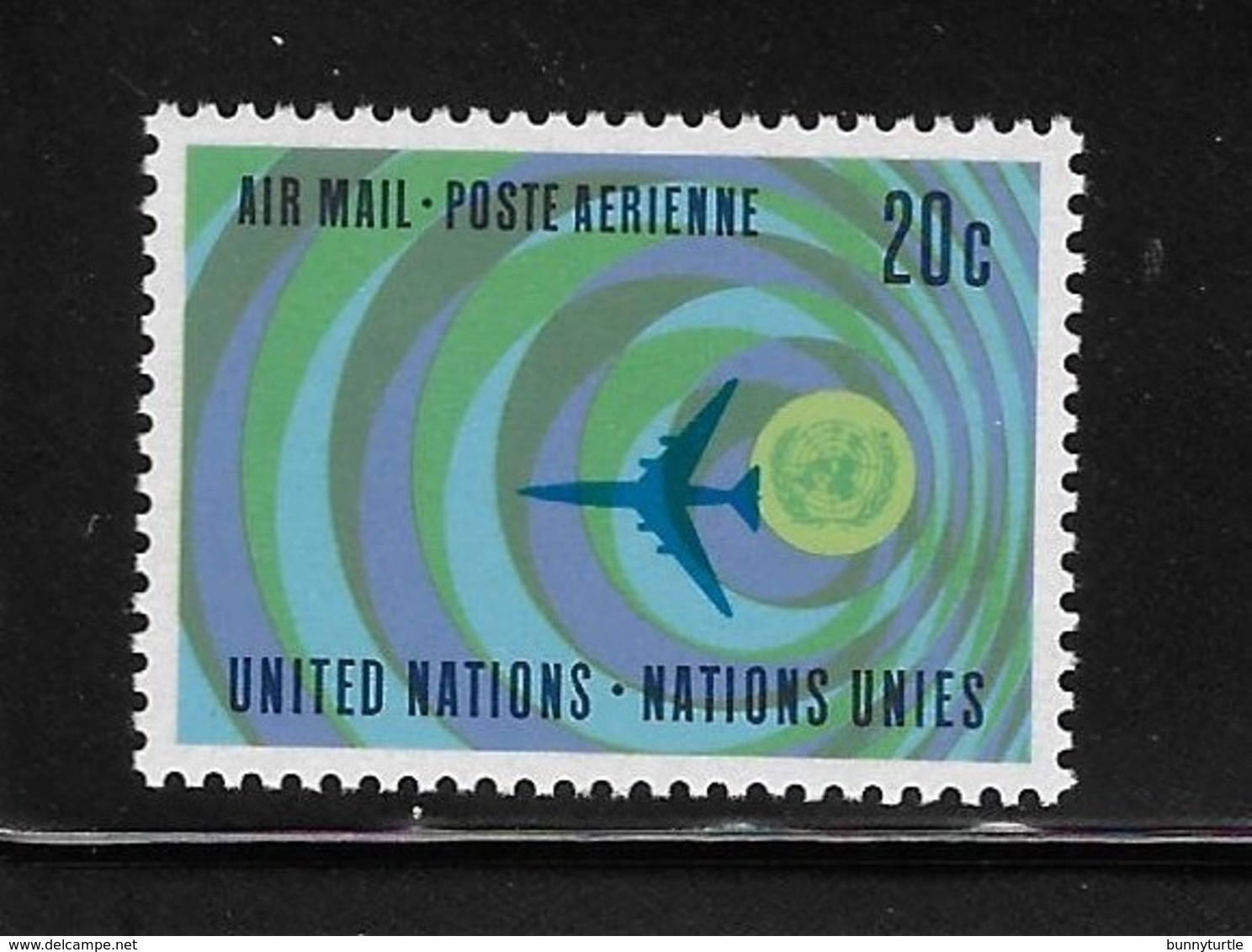 United Nations 1968 Airplane Airmail UN Emblem MNH - Airmail