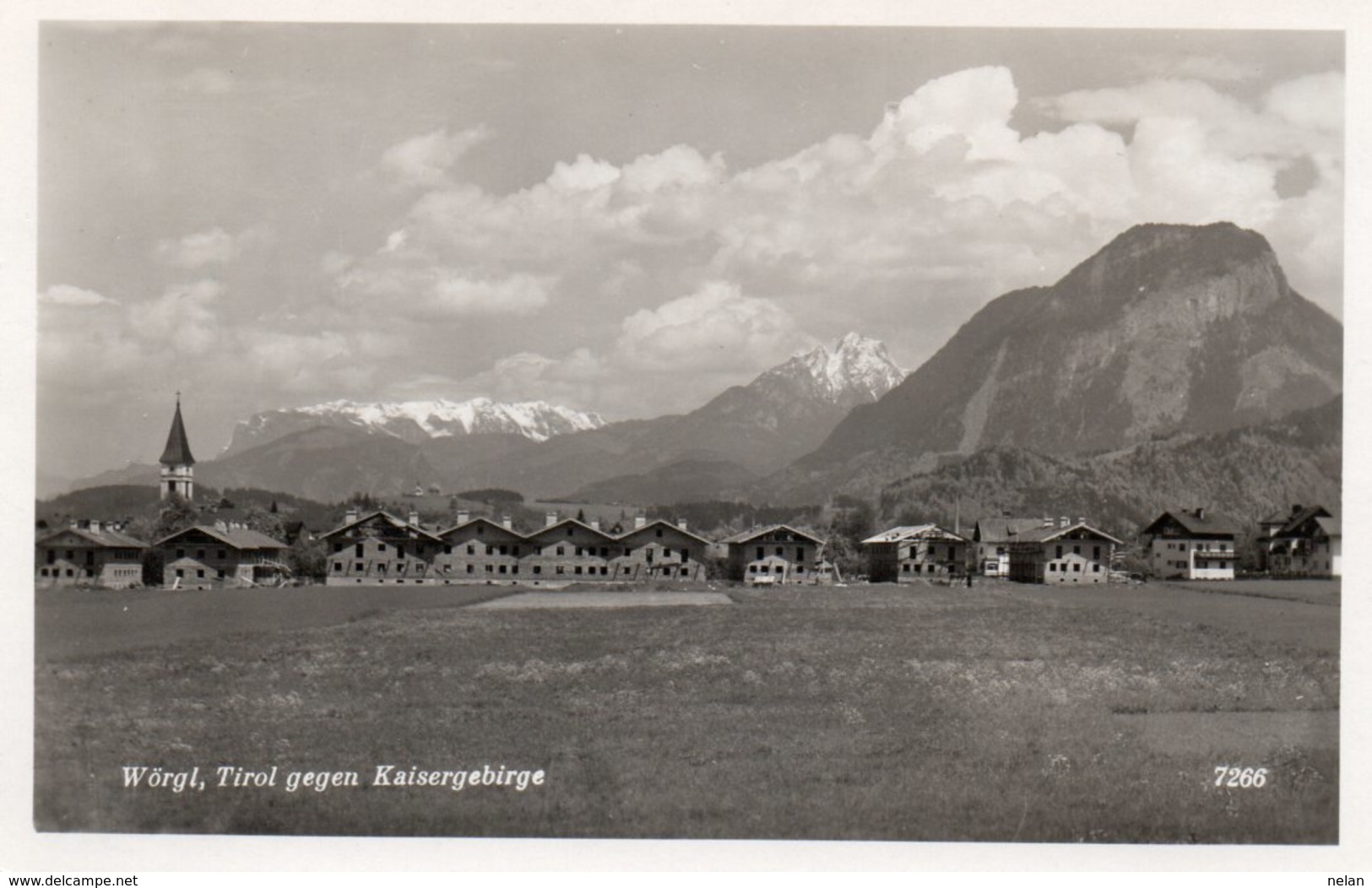 Wörgl TIROL GEGEN KAISERGEBIRGE-REAL PHOTO-  VIAGGIATA 1952 - Wörgl