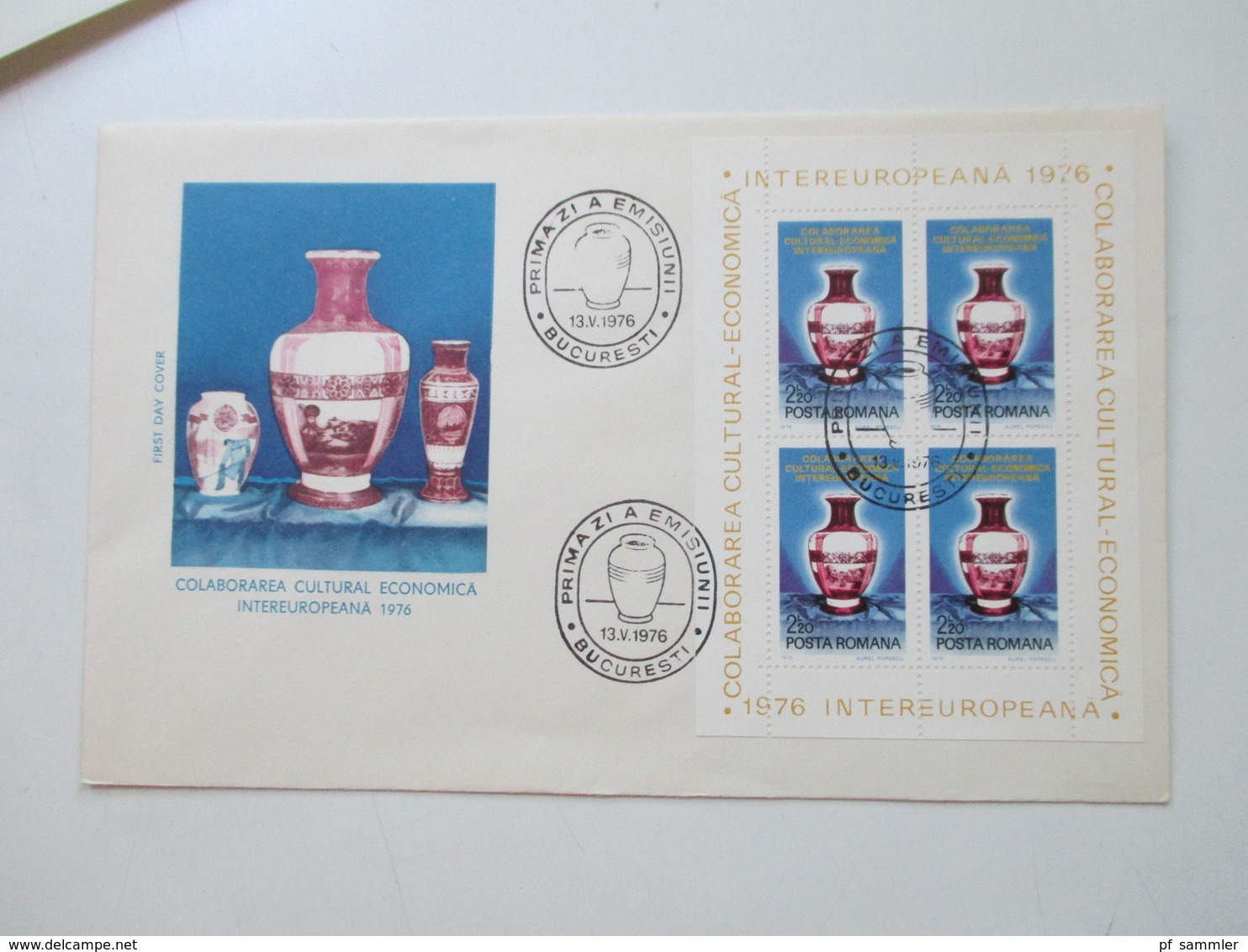 Rumänien 1976 - 85 FDC mit den Intereuropa Blocks insgesamt 20 Belege + 4 weitere FDC z.B. Block 271