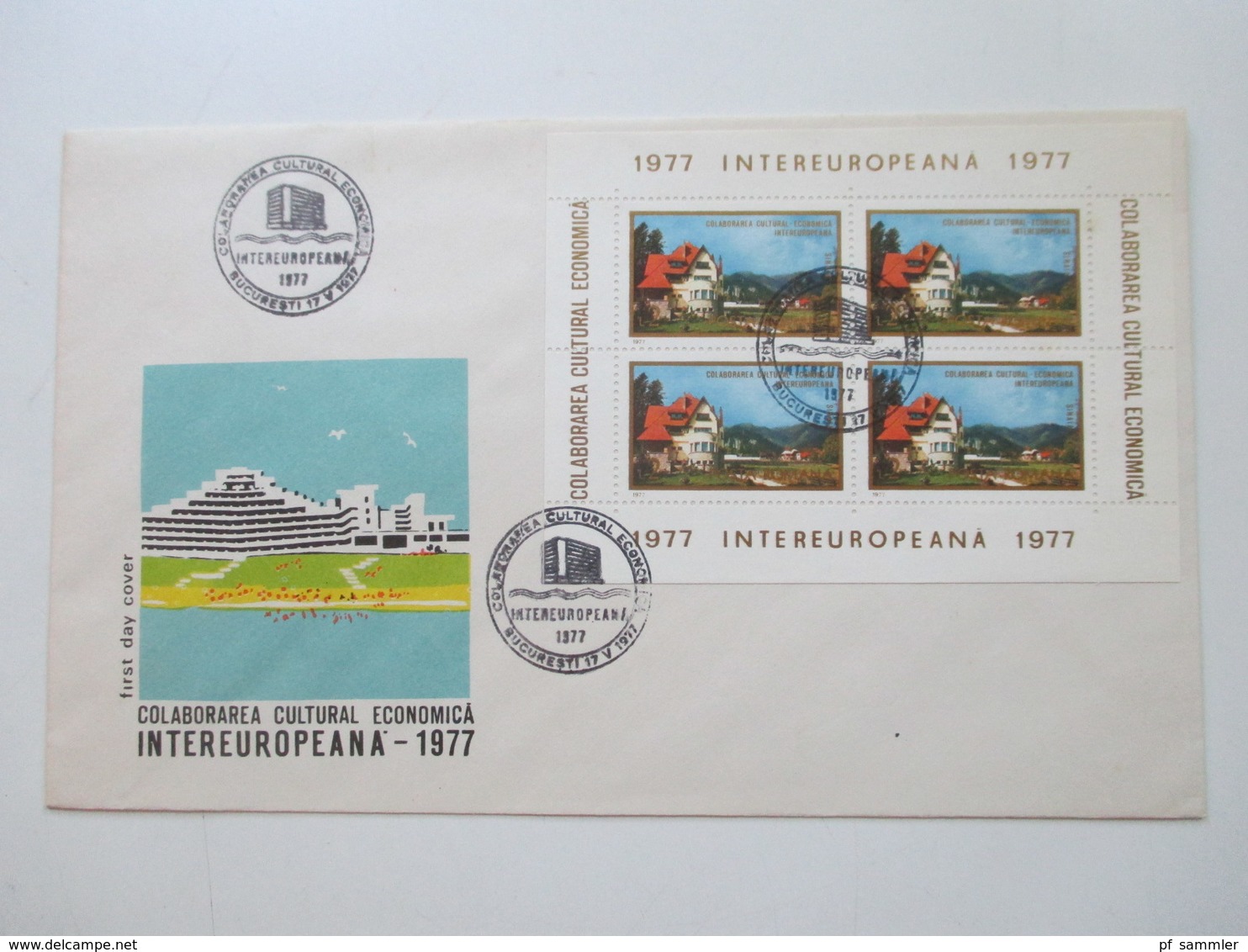 Rumänien 1976 - 85 FDC mit den Intereuropa Blocks insgesamt 20 Belege + 4 weitere FDC z.B. Block 271