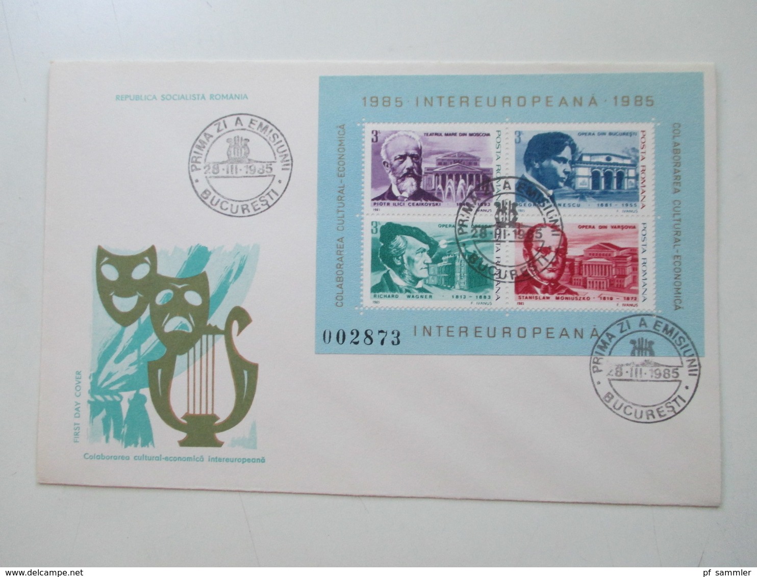 Rumänien 1976 - 85 FDC mit den Intereuropa Blocks insgesamt 20 Belege + 4 weitere FDC z.B. Block 271