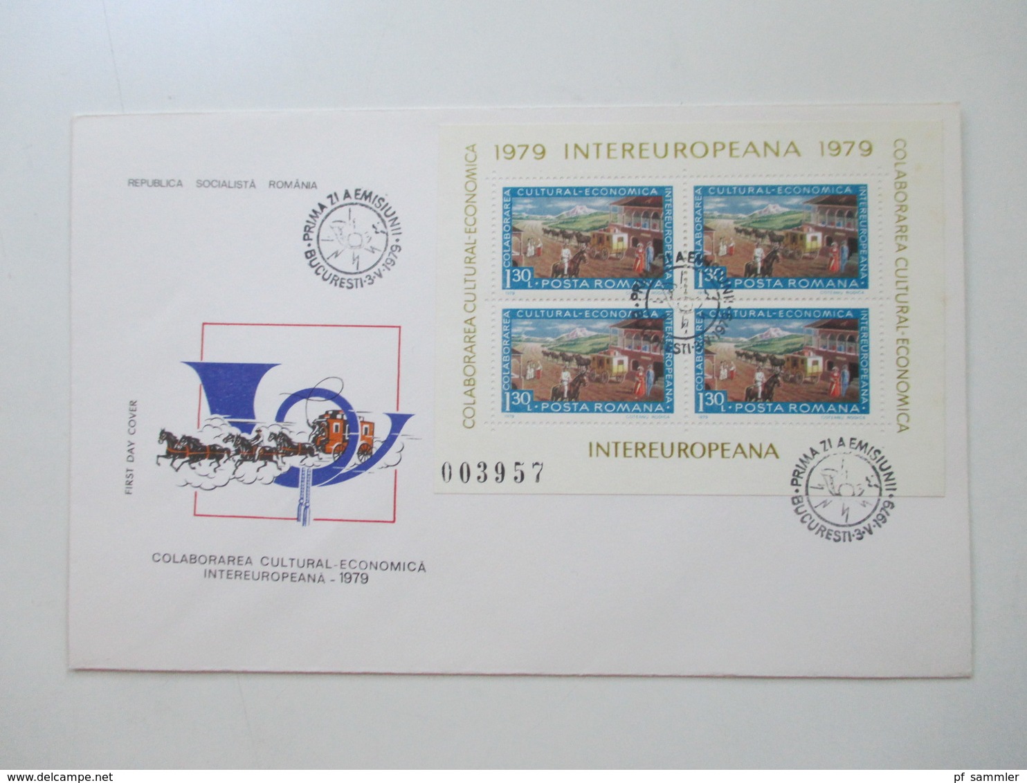 Rumänien 1976 - 85 FDC mit den Intereuropa Blocks insgesamt 20 Belege + 4 weitere FDC z.B. Block 271