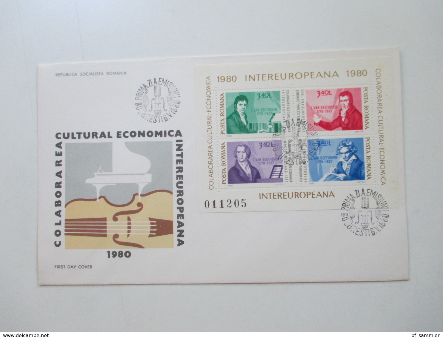 Rumänien 1976 - 85 FDC mit den Intereuropa Blocks insgesamt 20 Belege + 4 weitere FDC z.B. Block 271