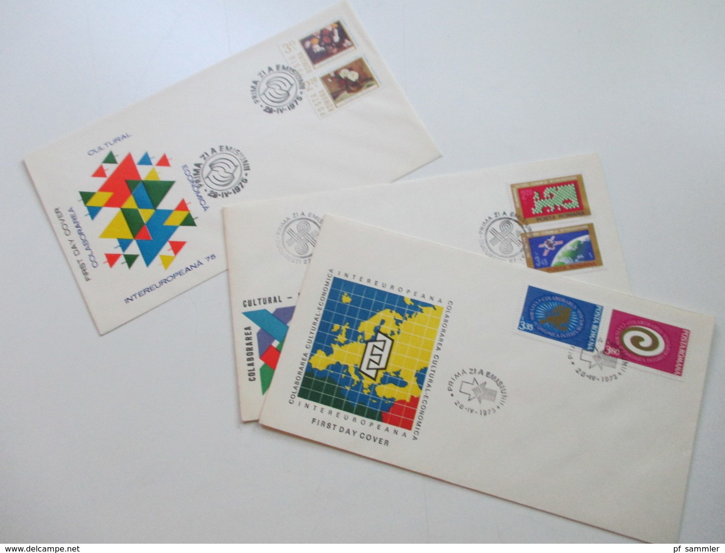 Rumänien 1976 - 85 FDC mit den Intereuropa Blocks insgesamt 20 Belege + 4 weitere FDC z.B. Block 271