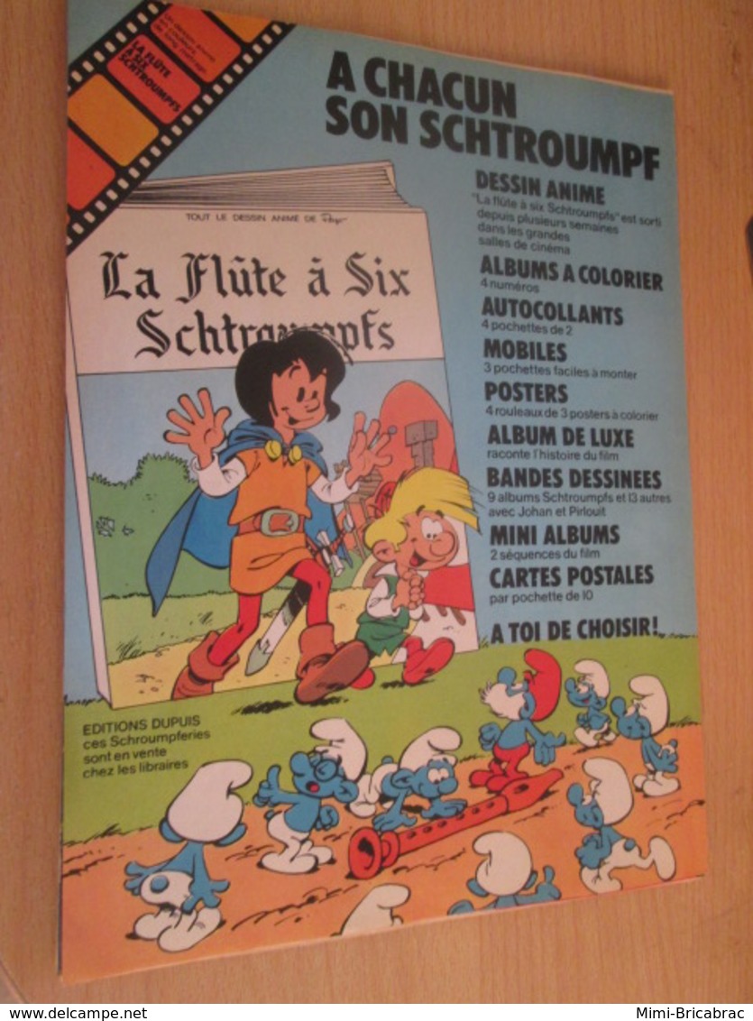 SPI2019 : PAGE REVUE SPIROU ANNEES 70 : PEYO PUBLICITE POUR DIVERS PRODUITS SCHTROUMPFS - Schtroumpfs, Les - Los Pitufos