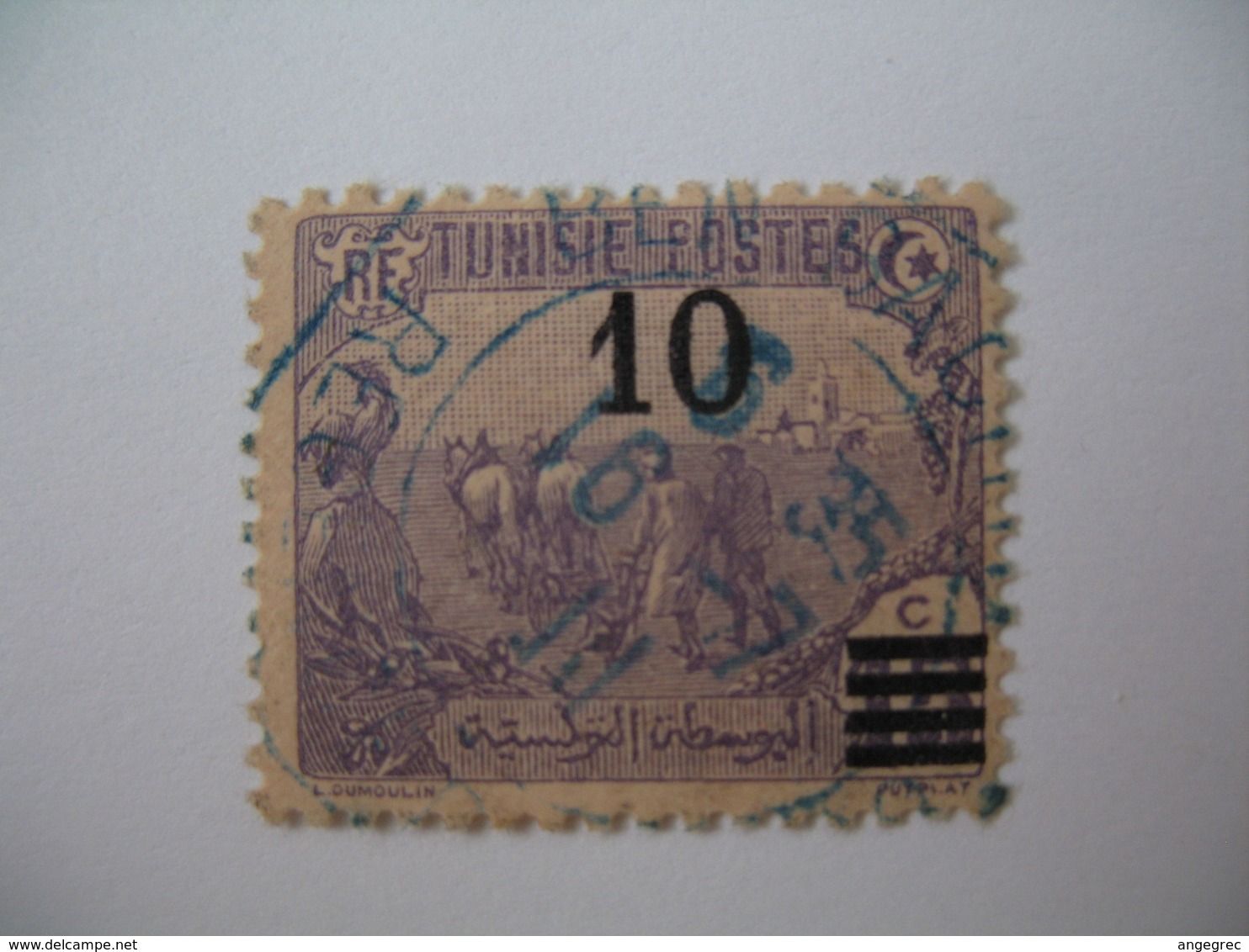 Tunisie Oblitéré, Oblitération Choisie  De Ben-Bachir  Cachet Bleu  Voir Scan - Postage Due