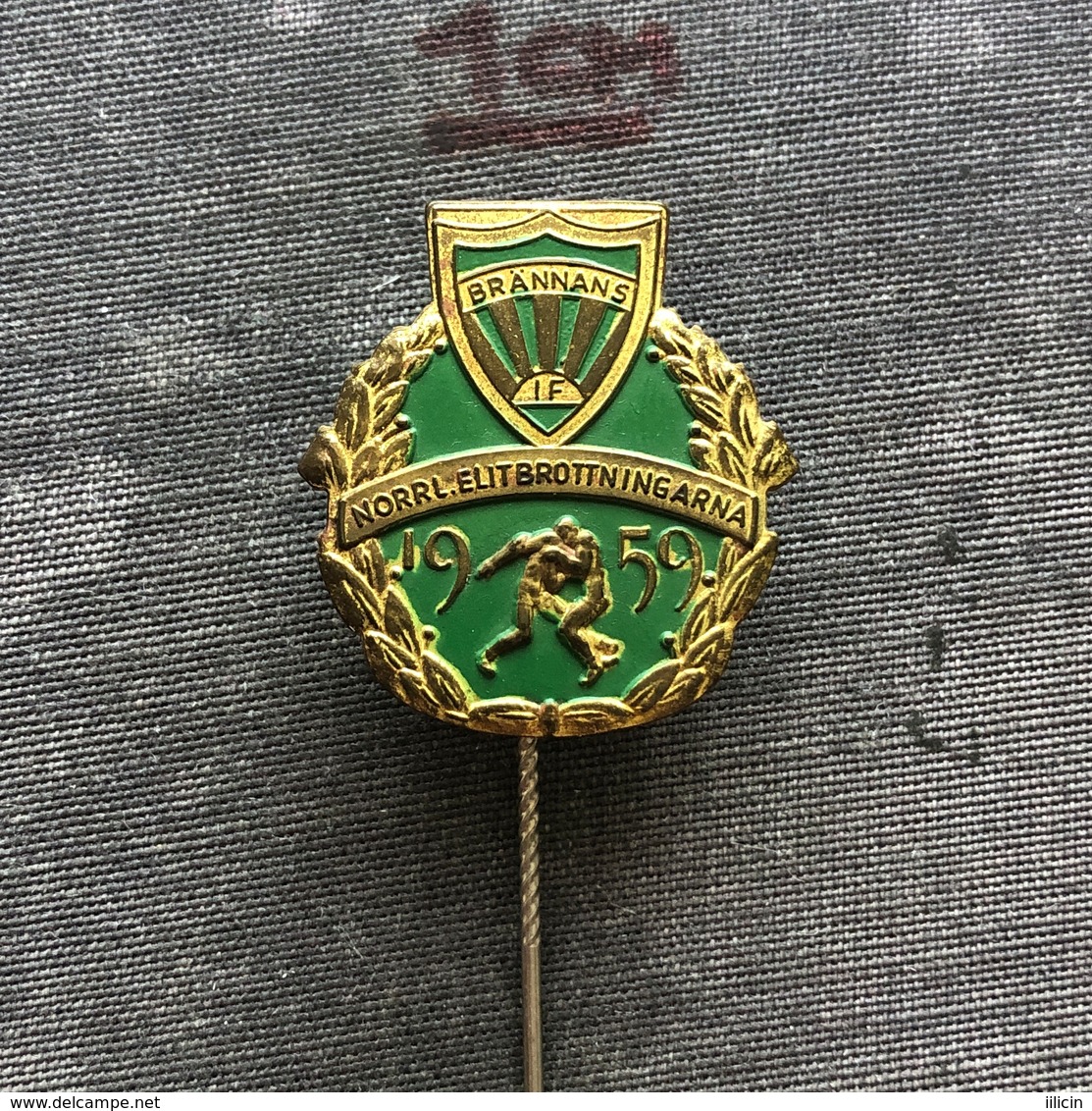 Badge Pin ZN008633 - Wrestling Championships Sweden Brännan IF 1959 - Worstelen