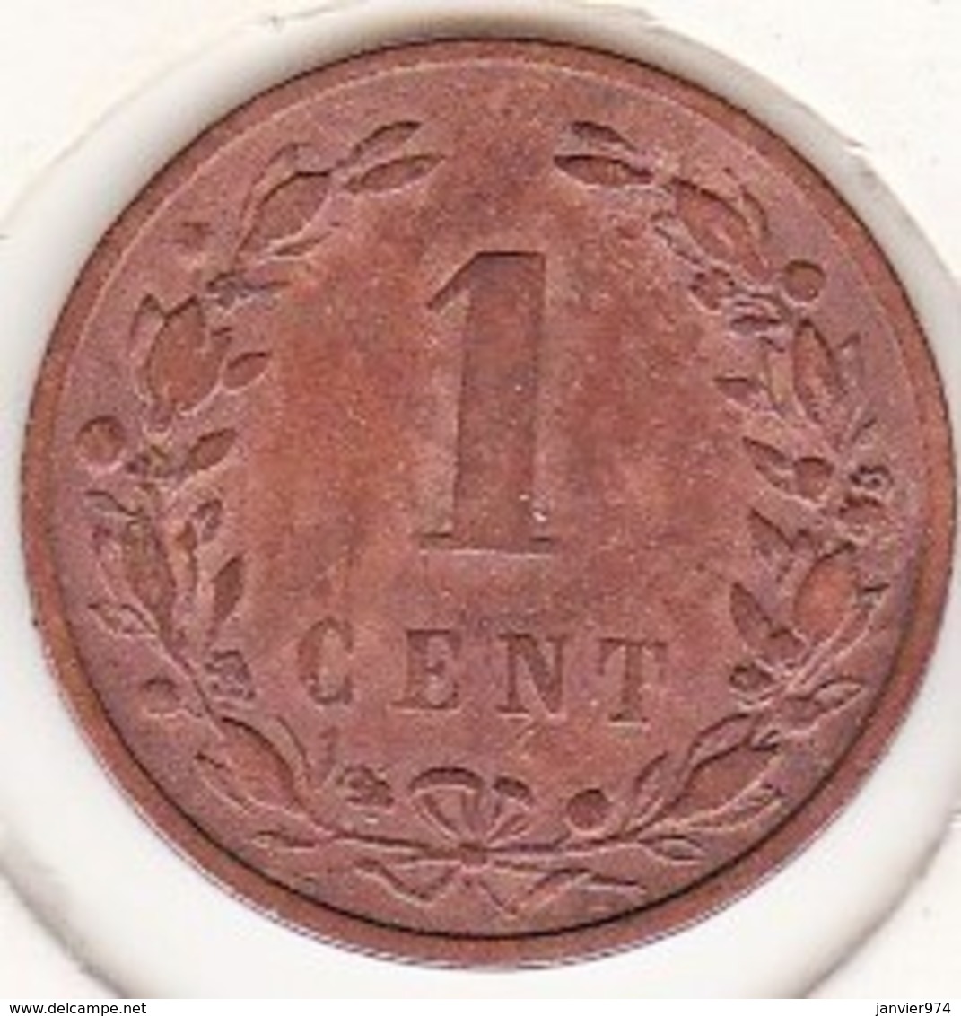 Pays-Bas, 1 Cent 1901, WILHELMINA I. Bronze. KM# 130 - 1 Cent