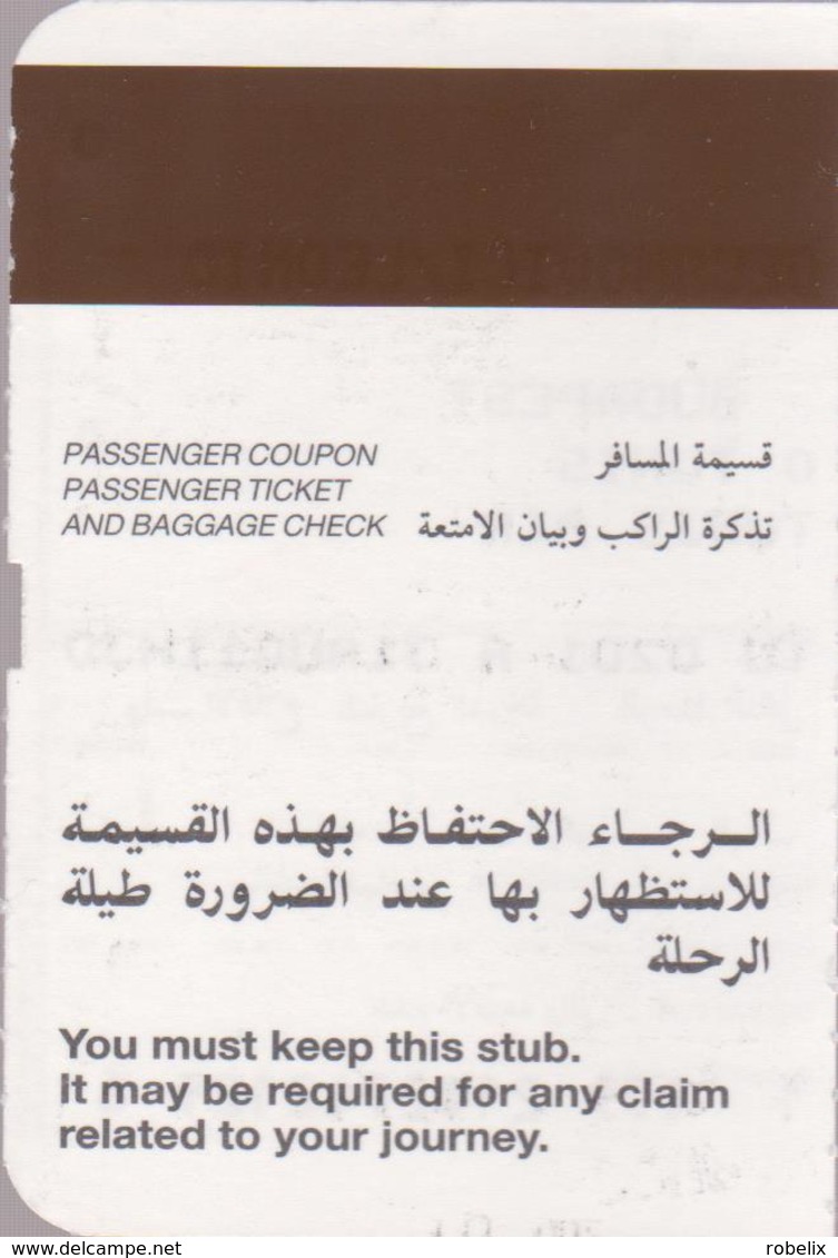 TUNIS AIR (Tunisian Airlines) - 2000 - Passenger Ticket  BUDAPEST (Hungary) - TUNIS (Tunisia)4 Scans - Mondo