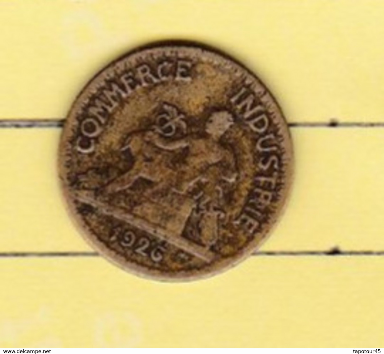 PL 6) 10 >Monnaies & Billets > Monnaies > France > "50 Centimes Chambre Du Commerce " 1926 Coin Tourné - Abarten Und Kuriositäten