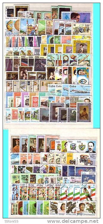 CUBA - 150 Different Large Thematical Stamps -  ( Used (O) - Lots & Serien