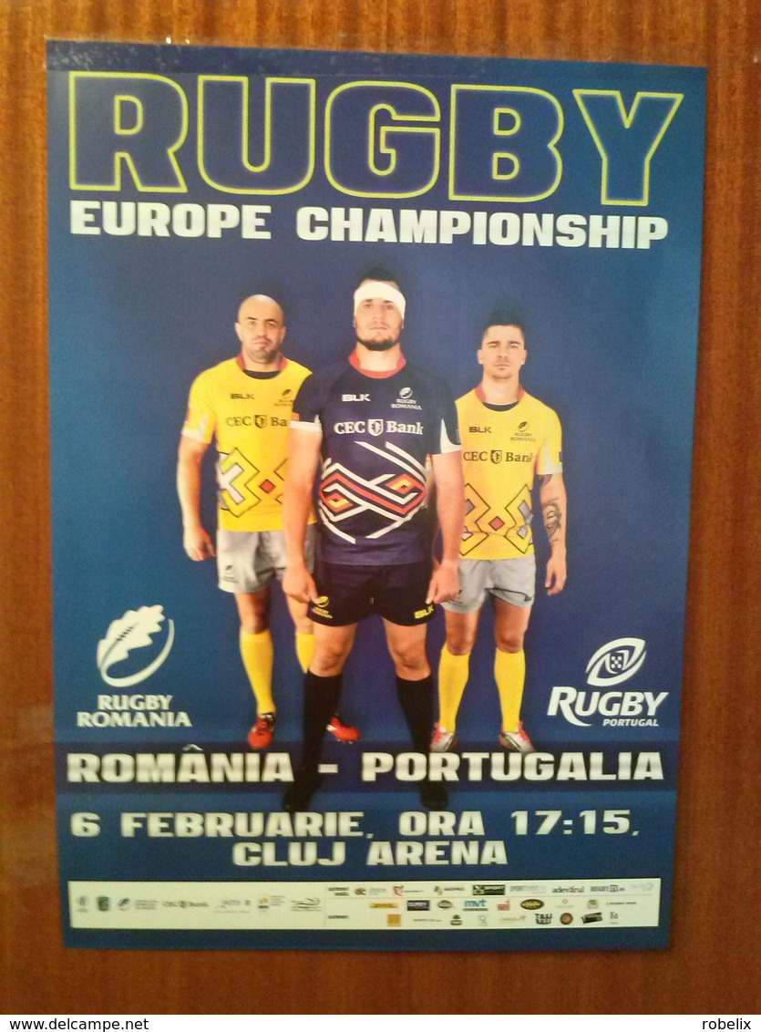 ROMANIA  CLUJ - NAPOCA  2016  RUGBY - EUROPE CHAMPIONSHIP   ROMANIA - PORTUGAL  (45x32 Cm) - Rugby