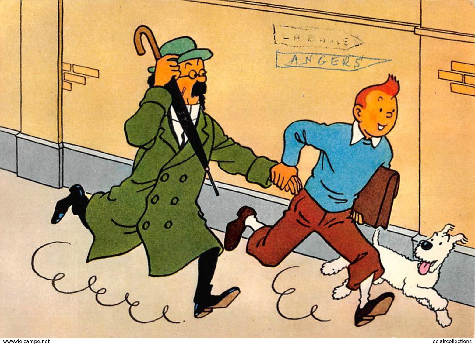 Thème . Bande dessinée . Tintin   5 cartes Vintage. Edition Yvon et autres   (voir scan)