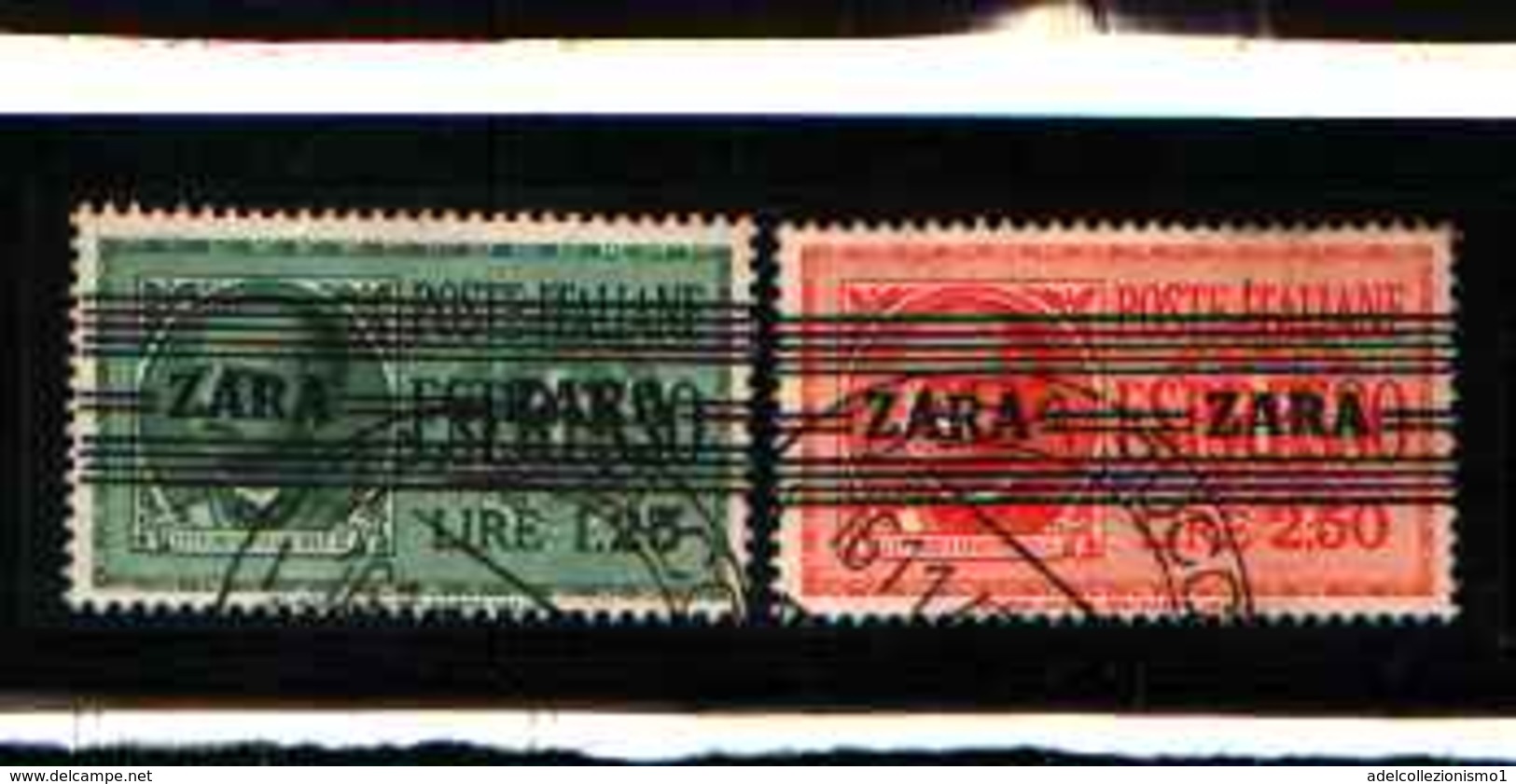 6096 ) Zara, Espressi Sovrastampati Con Righe Orizzontali - ESPRESSI - 4 Novembre 1943-USATI FIRMATI RAYBAUDI - Deutsche Bes.: Zara