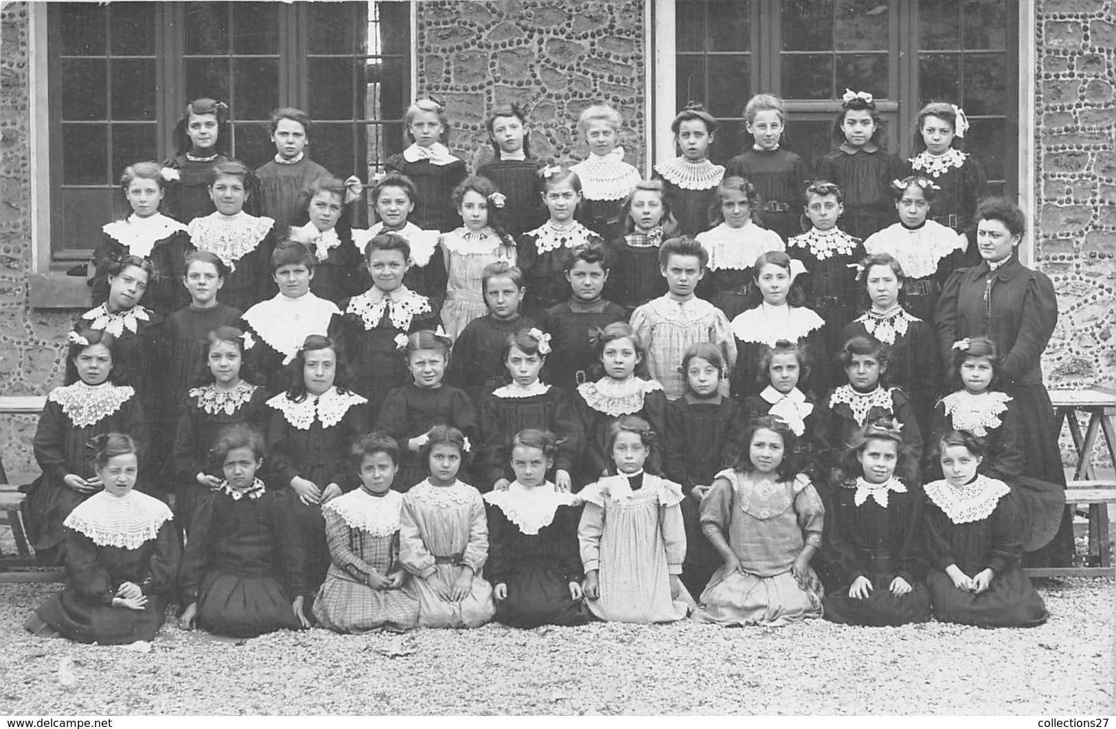 78-HOUILLES- CARTE-PHOTO- L'ECOLE - Houilles