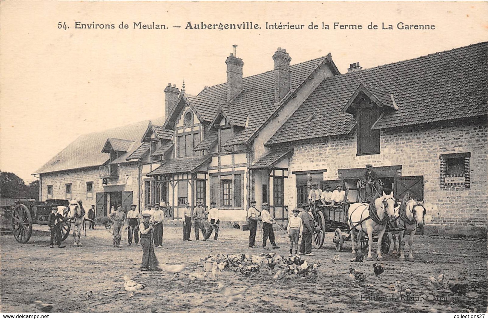 78-AUBERGENVILLE- INTERIEUR DE LA FERME DE LA GARENNE - Aubergenville