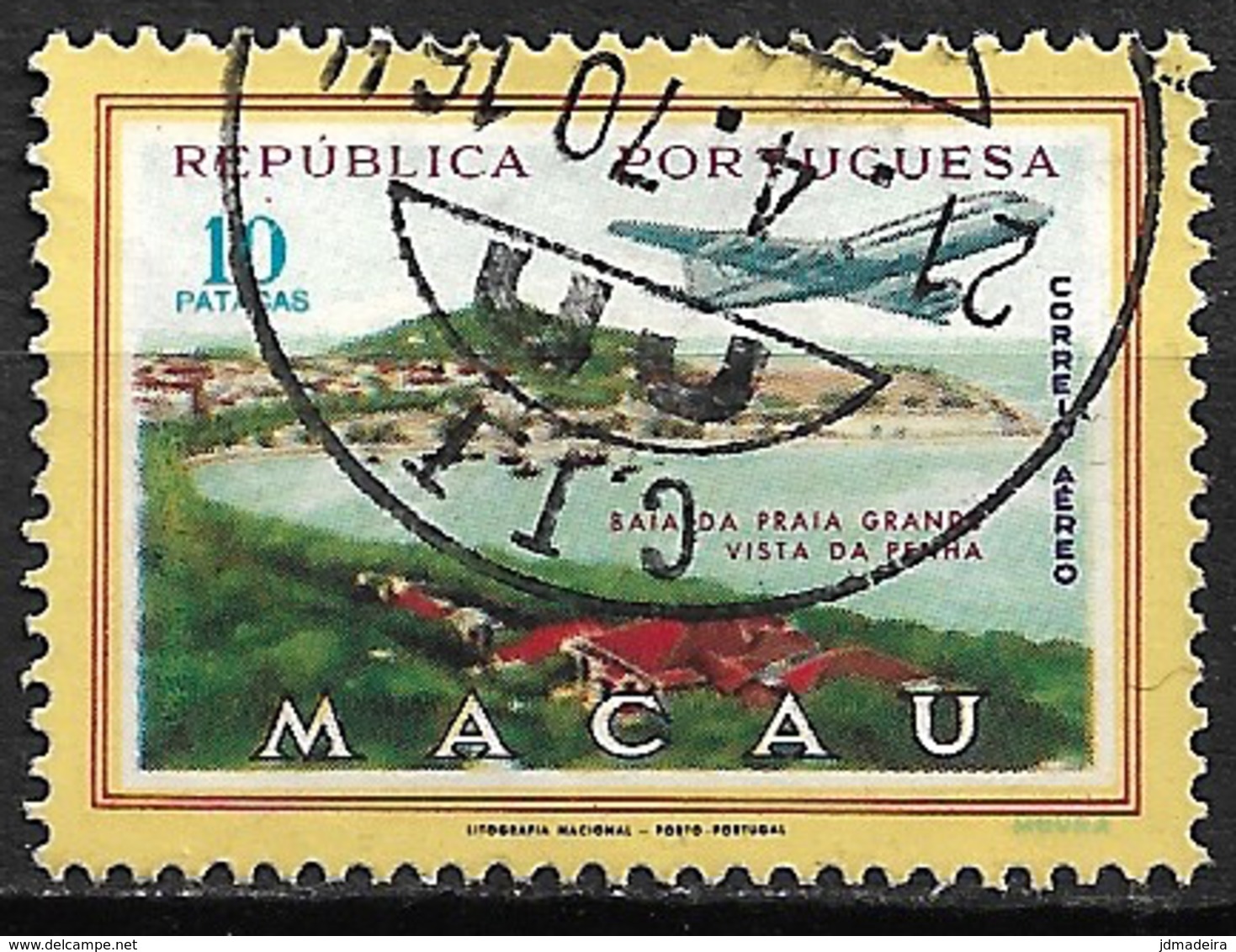 Macau Macao – 1960 Airmail 10 Patacas - Gebruikt