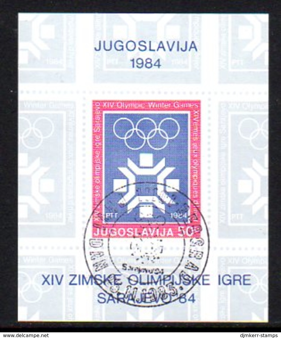 YUGOSLAVIA 1983 Winter Olympics, Sarajevo Block Used.  Michel Block 22 - Blocs-feuillets