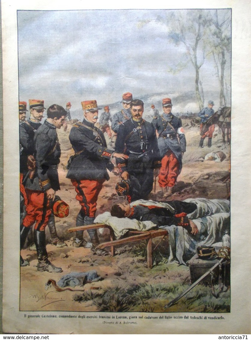 La Domenica Del Corriere 11 Ottobre 1914 WW1 Reims Marte Mine Termonde Gorgona - Weltkrieg 1914-18