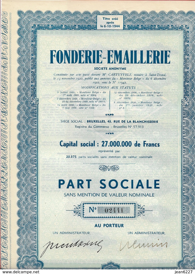 Fonderie-Emaillerie SA - D - F