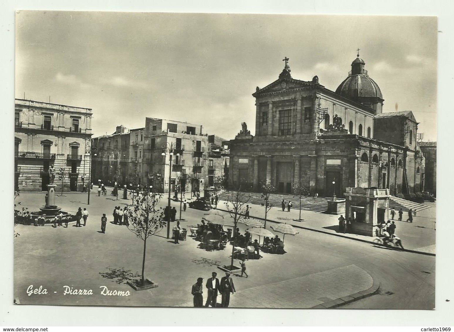 GELA - PIAZZA DUOMO  VIAGGIATA FG - Caltanissetta