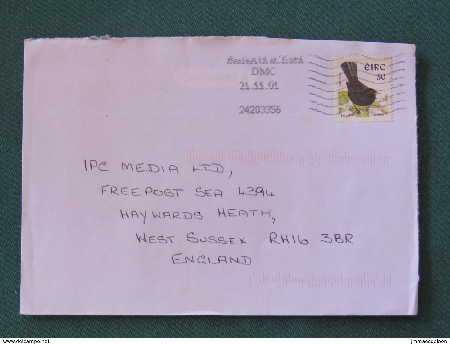 Ireland 2001 Cover To England - Bird - Lettres & Documents