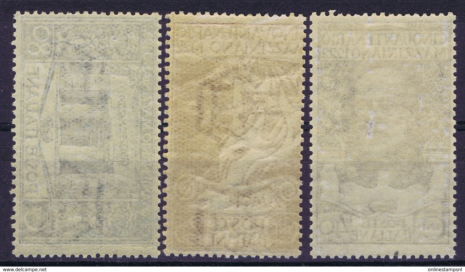 Italy  Sa 128 -130  Mi 157 - 159  Postfrisch/neuf Sans Charniere /MNH/**  Irregular Gum - Mint/hinged