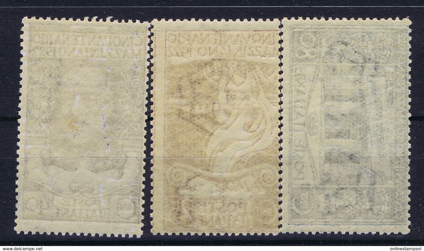 Italy  Sa 128 -130  Mi 157 - 159  Postfrisch/neuf Sans Charniere /MNH/**  Irregular Gum - Ongebruikt