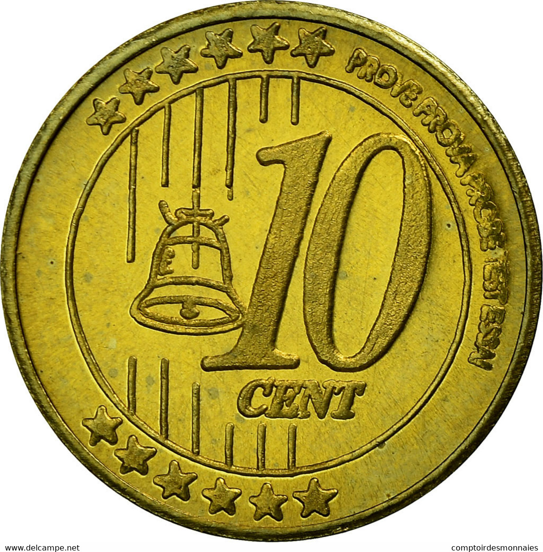 Géorgie, 10 Euro Cent, 2004, SPL, Laiton - Privatentwürfe