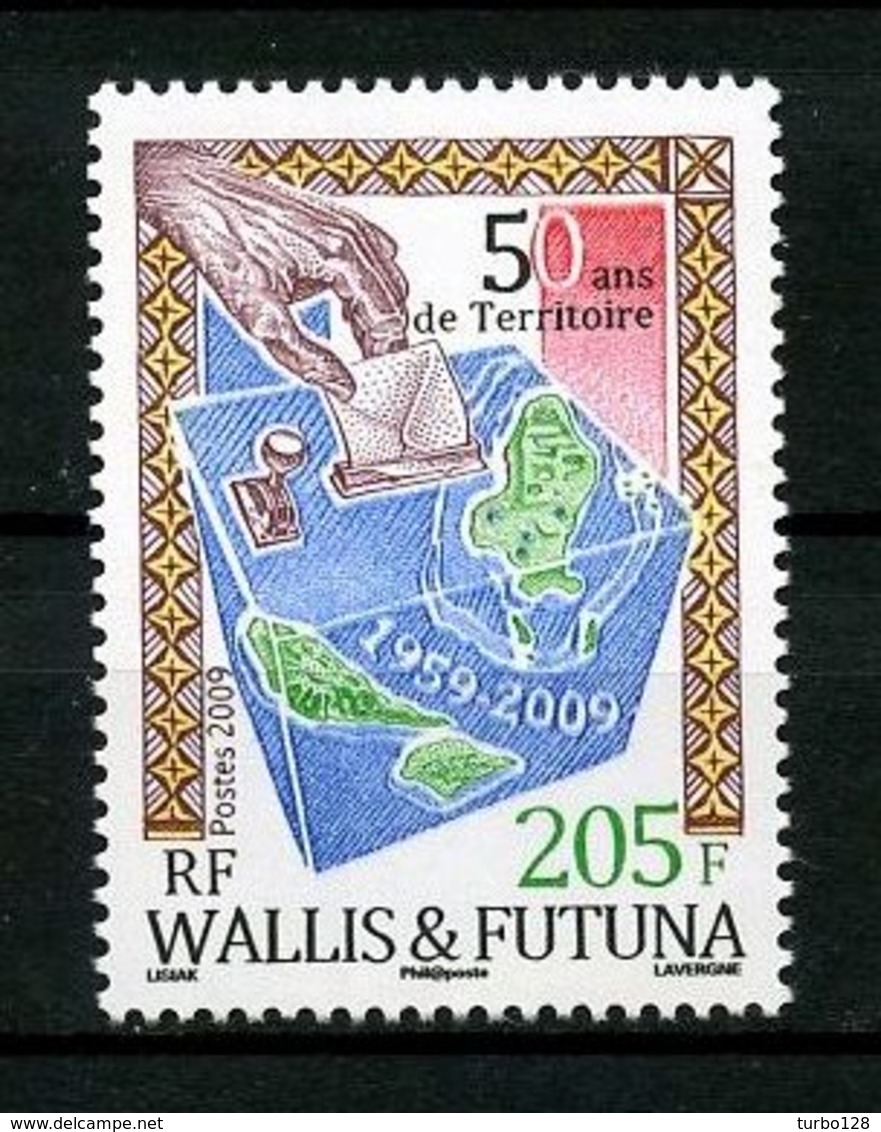 WALLIS FUTUNA 2009  N° 726 ** Neuf MNH Superbe Statut Territoire Outre Mer Main Bulletin De Vote Urne Carte Archipel - Unused Stamps